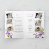 Funeral service programme paars delphinium foto's programma (Binnen)