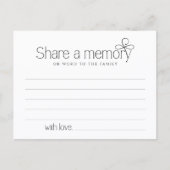 Funeral Service Share a memory Fairy Sympathy Card Briefkaart (Voorkant)