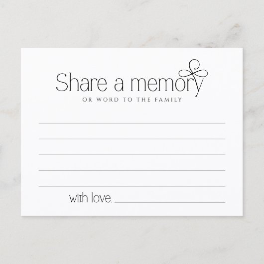 Funeral Service Share a memory Fairy Sympathy Card Briefkaart (Voorkant)