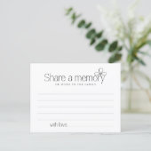 Funeral Service Share a memory Fairy Sympathy Card Briefkaart (Staand voorkant)
