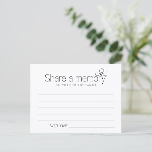 Funeral Service Share a memory Fairy Sympathy Card Briefkaart (Staand voorkant)