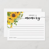 Funeral Share a Memory Condolences Kaart (Voorkant / Achterkant)