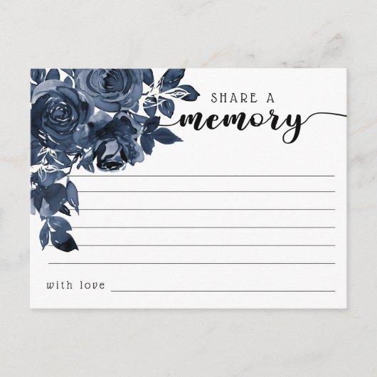 Funeral Share a Memory Condolences Kaart (Voorkant)