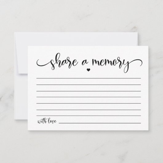 Funeral Share a Memory Kaart Memorial Memory card (Voorkant)