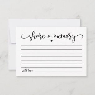 Funeral Share a Memory Kaart Memorial Memory card