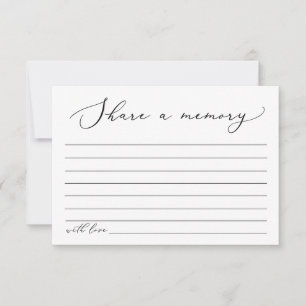 Funeral Share a Memory Kaart Memorial Memory card