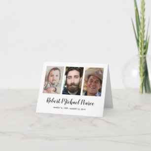 Funeral Sympathie 3 Foto Memorial Hartelijk dank Kaart