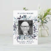 Funeral Sympathie gebed bedankt | Blauw (Staand voorkant)