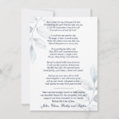 Funeral Sympathie gebed bedankt | Blauw (Achterkant)