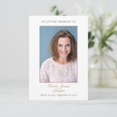Funeral Sympathy Memorial Prayer Photo Card (Staand voorkant)