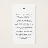 Funeral Sympathy Photo Forever Prayer Card (Dos)