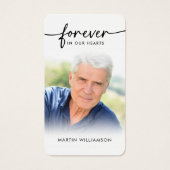 Funeral Sympathy Photo Forever Prayer Card (Devant)