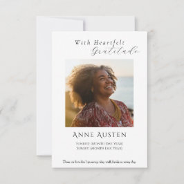 Funeral Thank You Card – With Gratitude Bedankkaart