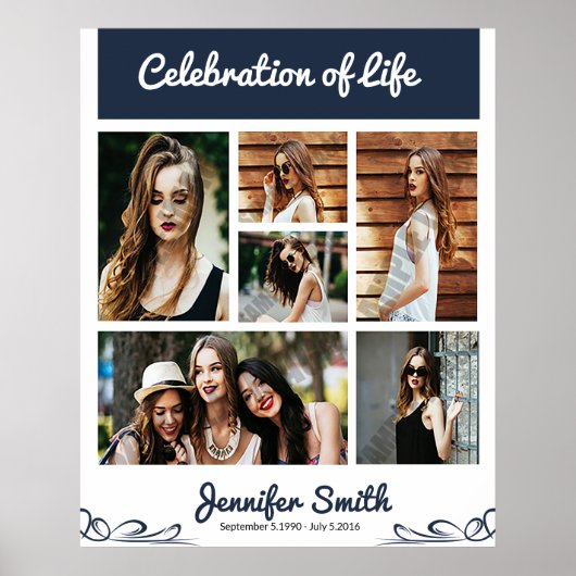 Funeral Welcome Poster Collage (Voorkant)