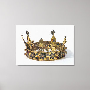 Funerary crown of Philippe of France 1404 Canvas Afdruk
