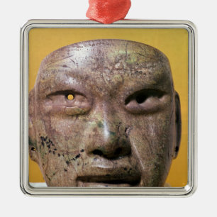 Funerary mask, Olmec, uit Mexico Metalen Ornament
