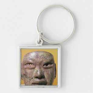 Funerary mask, Olmec, uit Mexico Sleutelhanger