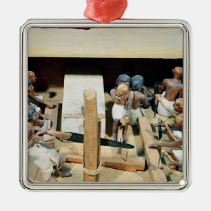 Funerary model of a carpentry workshop metalen ornament