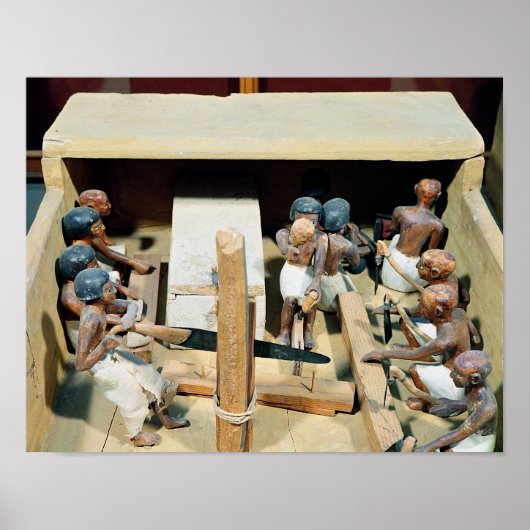 Funerary model of a carpentry workshop poster (Voorkant)
