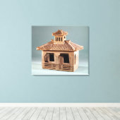 Funerary model of a house, Han Dynasty Canvas Afdruk (Insitu (Houten vloer))