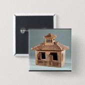 Funerary model of a house, Han Dynasty Vierkante Button 5,1 Cm (Voorkant /achterkant)