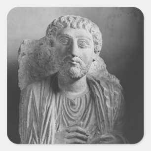 Funerary relief of a mannetje, uit Palmyra Vierkante Sticker