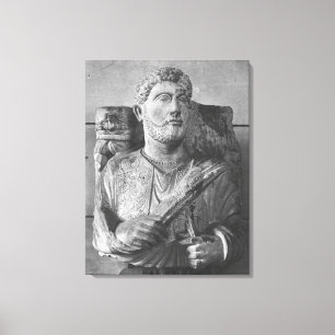 Funerary relief of Jarhai uit Palmyra, Syrië Canvas Afdruk