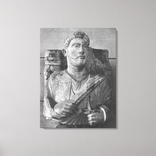 Funerary relief of Jarhai uit Palmyra, Syrië Canvas Afdruk (Voorkant)