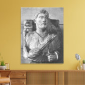 Funerary relief of Jarhai uit Palmyra, Syrië Canvas Afdruk (Insitu (Woonkamer))