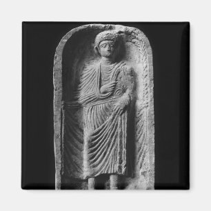 Funerary stela van een man, ontdekt in Palmyra Magneet