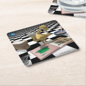 FUNetix Vierkante Kartonnen Onderzetter (Schuin)