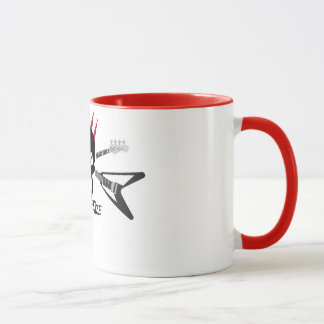 Fünf Kääze Tasse mit farbigem Rand Mok