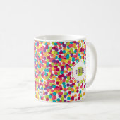 Funfetti Monogram Koffiemok (Voorkant rechts)