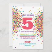Funfetti Photo Anniversaire Fête Invitation (Devant)