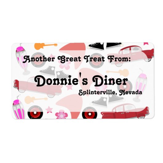 Funfy Fifties Patroon Label (Voorkant)