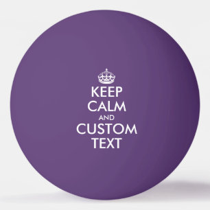 Fungerend aangepast Keep Calm paarse table tennis Pingpongballen