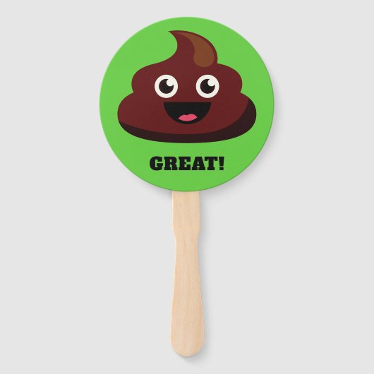 Fungerend aangepaste tekst POOP-handventilatoren Handwaaier (Voorkant)