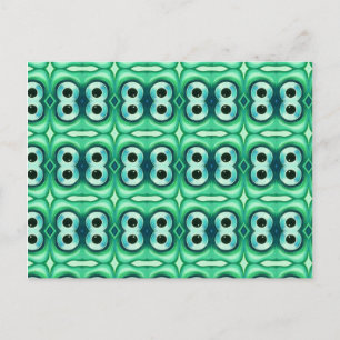 Fungerend Abstract behangingspatroon voor visogen Briefkaart