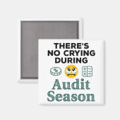 Fungerend accountant geen droog tijdens auditseizo magneet (Voorkant / Achterkant)