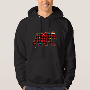 Fungerend Beer kerstboom Rood geplaveid graasdiere Hoodie