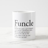 Fungerend coole vun oom Modern Black en White Extra Grote Beker (Voorkant)