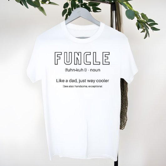 Fungerend De Cool en Grappig Oom Definitie T-shirt