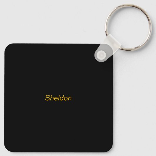 Fungerend geel hout: voorzichtig wegteken sleutelhanger (Achterkant)