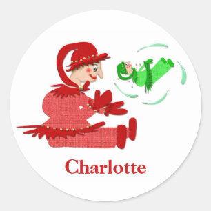 Fungerend houten spellen ronde sticker