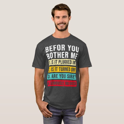 Fungerend informatietechnologie Technische technol T-shirt (Voorkant volledig)