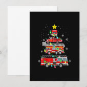 Fungerend kerstboomfeest met brandweerman kaart (Voorkant / Achterkant)