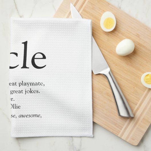 Fungerend, oom Definition Black en White Theedoek (Quarter Fold)