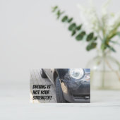 Fungerend rijleraar autorijden visitekaartje (Staand voorkant)