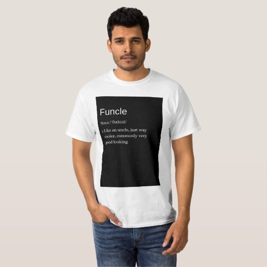 Fungerend shirt voor ooms (Voorkant volledig)
