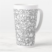 Fungerend volwassen borstpatroon latte mok (Rechterhoek)
